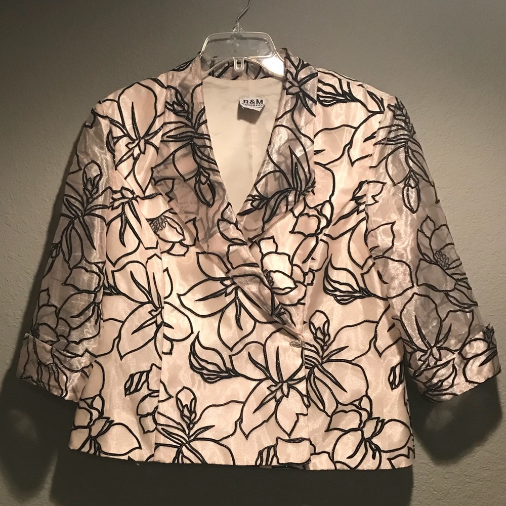 Sheer Embroidered Blazer